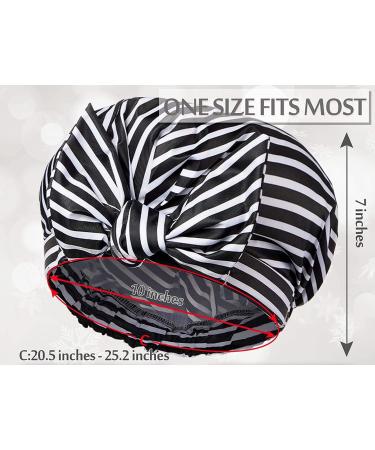 Amazighen Reusable Waterproof Hair Shower Cap | Leakproof Jumbo Caps | Zebra Pattern | Cute Design for Long & Short Hair | Eco-Friendly - Buy Online on GoSupps.com
