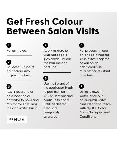 dpHUE Root Touch-up Kit Medium Brown - Two Applications - Permanent Gray Hair Touch Up & Root Cover Up Solution - Low Ammonia Salon-Quality Creme Hair Colour - Made in Italy - Buy Online on GoSupps.com