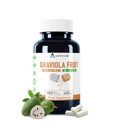 DG Supplements Graviola Fruit Extract 4000mg 101 Extract 400mg 180 Vegan Capsules High Strength Immunity & Antioxidant Support 3rd Party Lab Tested NonGMO & Gluten Free