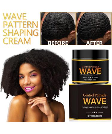 hair pomade Natural Wave Pomade for Men Wavy Hair Product Easy Wash 360 Wave Training Hair Cream Moisture Grease for Men Promotes Layered Waves (3PC) - Buy Online on GoSupps.com