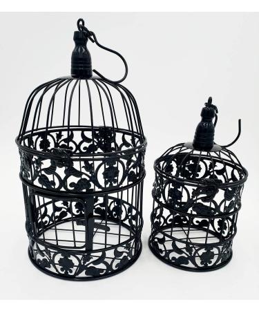 Pet Show Round Birdcage Wall Decor 9.8 & 13.8 - Small Birds Wedding Party Indoor/Outdoor Decoration - Black/White/Bronze - Pack of 1 (S, Black) - Buy Online on GoSupps.com