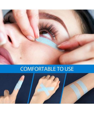 Nuanchu 12 Rolls Reusable Silicone Tape for Sleeping, Skin, Lash - Easy to Remove (Blue, 0.5 Inch x 3.9 Yards) - Buy Online on GoSupps.com