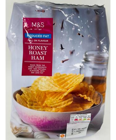 M&S Reduced Fat Honey Roast Ham Crisps 150g - 2 pack
