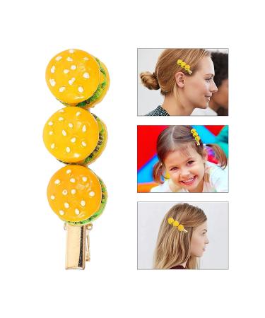 JoJoFuny 3PCS Food Hair Clips - Novelty Cartoon Hamburgers Barrettes Pins - Buy Online on GoSupps.com