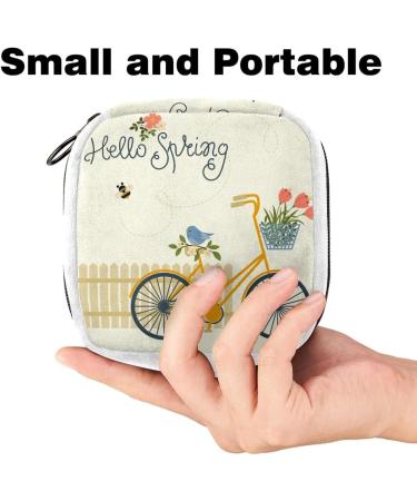 GIAPB Sanitary Napkin Storage Bag - Period Tampon Makeup Pad Pouch - Bike & Flower Color1603 - Buy Online on GoSupps.com
