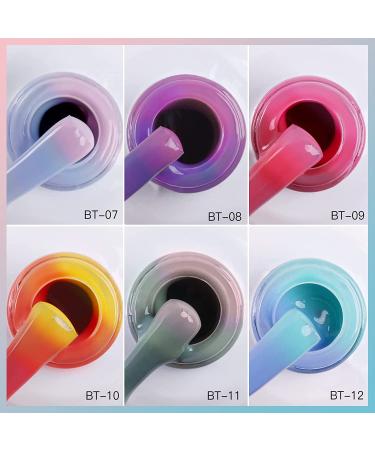 Color Changing Gel Nail Polish Set - 6 pcs Temperature Changing Mood Colors | Long Lasting Fun Nail Art Kit for Women | Soak Off UV LED Polish Gift - Buy Online on GoSupps.com