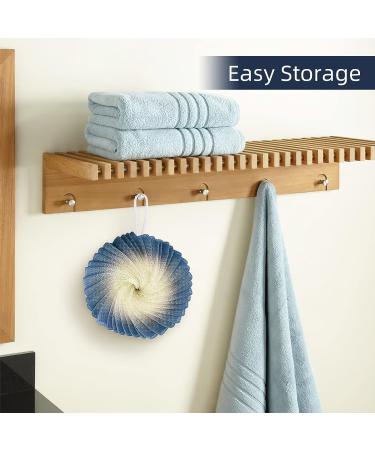 Soft Mesh Pouf Bath Sponge - Washable Reusable Shower Loofah - Gentle Exfoliating Scrubber - Grey Blue - Buy Online on GoSupps.com