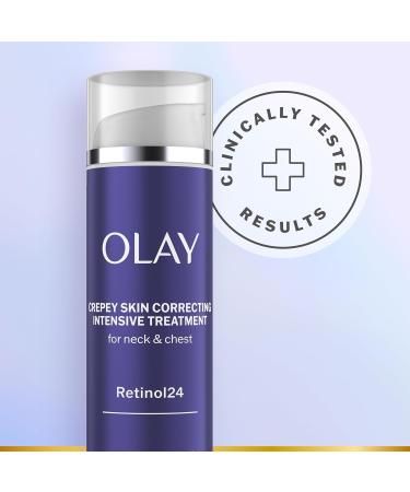 Olay Crepey Skin Correcting Treatment Cream for Neck & Chest | Retinol24 & Vitamin B3 | Hydrates & Renews Skin - 1.7 fl oz | International Shipping - Buy Online on GoSupps.com
