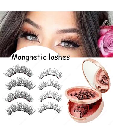 Shop 3D Magnetic Eyelashes Kit - No Glue Reusable & Lightweight | Natural Look Extensions with Applicator Tweezers - Buy Online on GoSupps.com