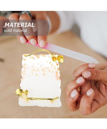 Baluue Resin Nail Art Palette | Gold Handle Nail Holder & Mixing Tool for Gel Nails | Versatile Makeup & Dessert Display Board - Buy Online on GoSupps.com