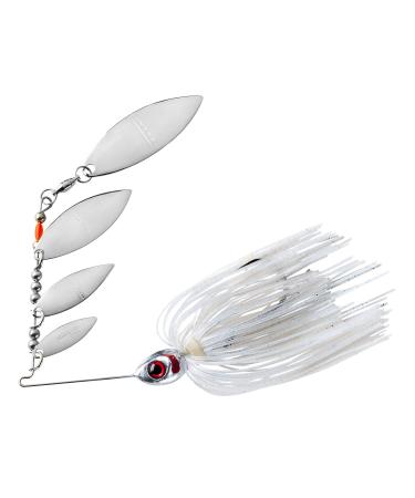 Booyah Shad Blade-Bait Fishing Lure, Pearl Shiner, Mini Shad (3/16 oz) Super Shad (3/8 Oz) Chartreuse Pearl Shiner