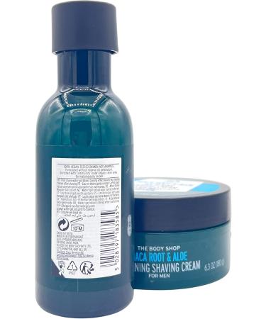 The Body Shop Maca Root & Aloe Softening Shaving Cream 200ml & Calming Post Shave Water Gel 160ml for Men - Buy Online on GoSupps.com