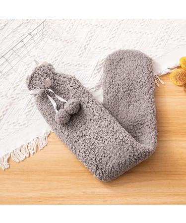 Buy Hansum 2L Extra Long Fluffy Hot Water Bottle - Portable Gray Body & Bed Warmer - Buy Online on GoSupps.com