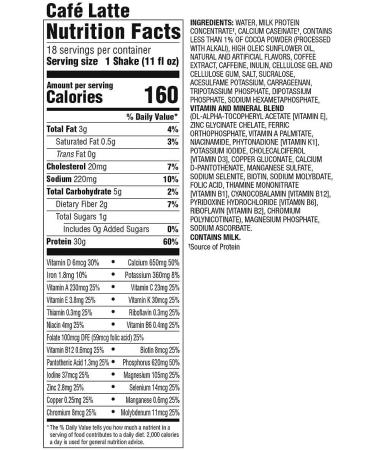 Premier Protein Shakes Caf Latte 11 Fluid Ounce (Pack of 15) - Buy Online on GoSupps.com