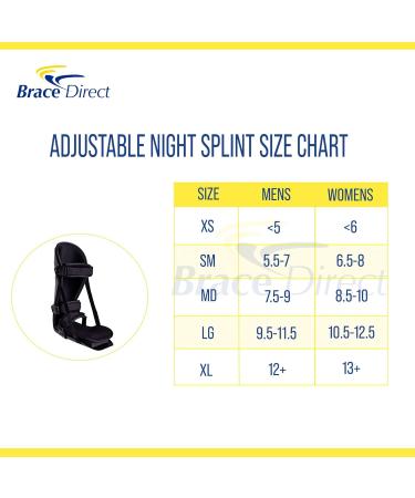 Adjustable Posterior Night Splint for Plantar Fasciitis & Heel Pain - Brace Direct (Men & Women Right/Left Foot - Buy Online on GoSupps.com