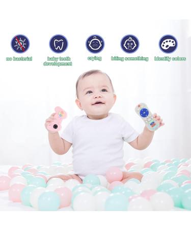 TINGGNIT Baby Silicone Teether Toys - BPA Free Teething Game Controller & Remote Control Chew Toys (2PCS) - Buy Online on GoSupps.com
