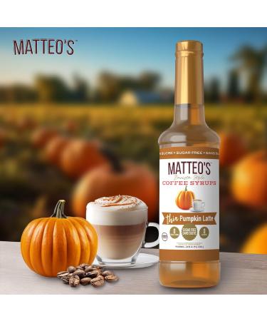 Matteo's Barista Style Sugar-Free Coffee Syrup Pumpkin Latte Flavor Zero Calories and Sugar Keto Friendly Ideal for Lattes Cappuccinos Espresso Americano Indulgent Taste (750mL 6-pack) 750 ml (Pack of 6) - Buy Online on GoSupps.com