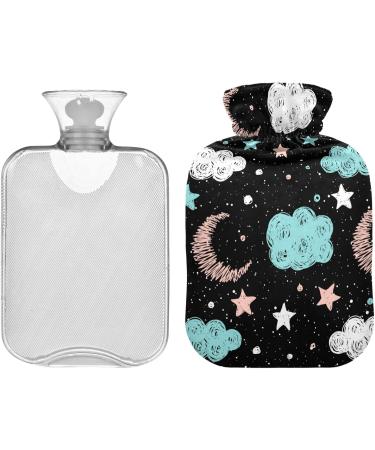 Naanle Vintage Moon Star Heat Bottle - 1L Transparent Hot Water Bottle for Pain Relief & Therapy - International Shipping Available - Buy Online on GoSupps.com