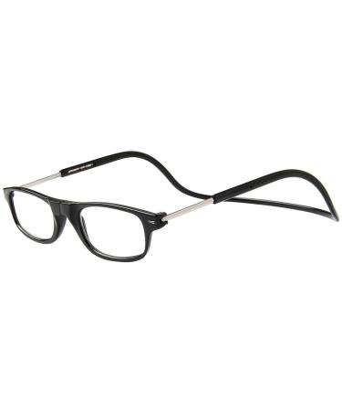 TBOC Reading Glass reading aid for men and women - diopttria +3.00 Black version glasses with a strong foldable adjustable trend woman man senior magnetic closure clip antiquity presbyopia +3.00 dioptria (1 Pack) black