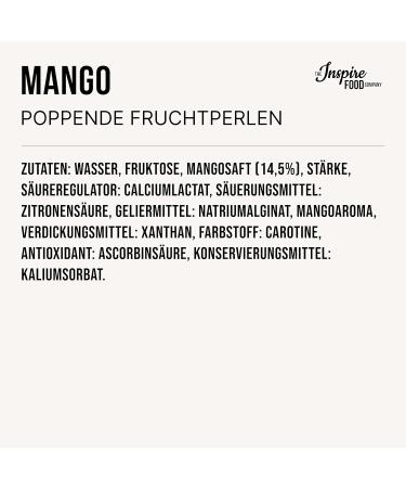 Inspire Food Mango Popping Boba for Bubble Tea - 4 x 3.2kg - Vegan Gluten-Free No Artificial Dyes - Perfect for International Shipping - Buy Online on GoSupps.com