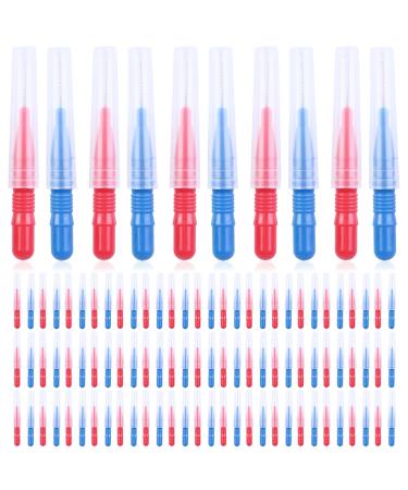 Interental brushes toothbrushes for interdental rooms Intermediate brushing: 100 pieces interdental brush head mouth hygiene dental brushes cleaning tooth cleaning tool with lid for at home