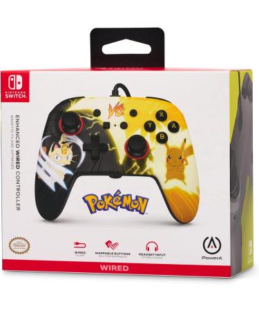 PowerA Enhanced Wired Controller for Nintendo Switch - Pok mon: Pikachu vs. Meowth Pok mon: Pikachu vs. Meowth - Buy Online on GoSupps.com