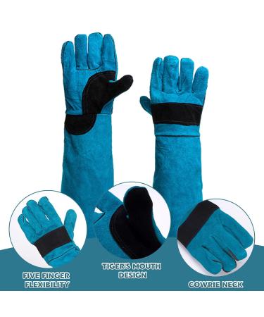 VueinRG Bite-Proof Gloves - 45 cm Anti-Bite Animal Handling Gloves for Welding Gardening & Pet Care (Green) - Buy Online on GoSupps.com