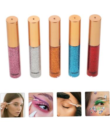 SOESFOUFU 5pcs Face Glitter Liquid Korean Eye Glitter Eye Shadow Pen Silver Glitter Eyeshadow - Buy Online on GoSupps.com