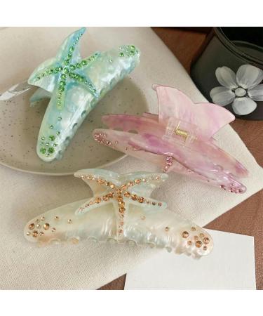 Hair clips Claw Clips 1 Pc Underwater World Hair Claw Colorful Starfish Crabs Hair Claw Clip Hair Accessories For Women Girls-C(A) - Buy Online on GoSupps.com