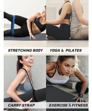 Extra Wide & Thick Non Slip Yoga Mat 72'' x 32'' - Professional TPE Mat for Yoga & Pilates Grey/Black - Buy Online on GoSupps.com