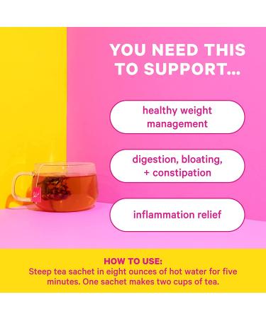 Pink Stork Slim Sweet Hibiscus Tea - 100% Organic Digestive Support with Green Tea - Women-Owned (30 Cups) - Buy Online on GoSupps.com