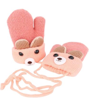 AIDIER Baby Winter Mittens with Fleece Lining | Knitted Gloves for Boys and Girls 0-3 Years | Deep Pink - Buy Online on GoSupps.com