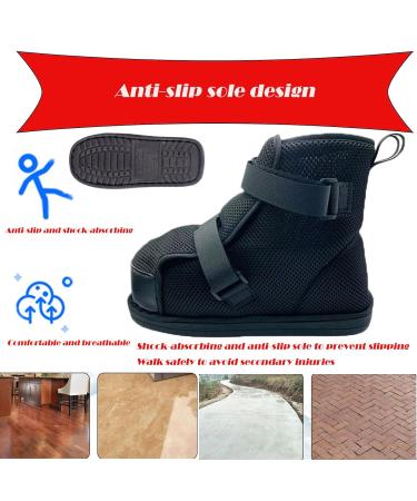 Buy Medical Boots & Post-Operative Shoes | Adjustable Orthopedic Walking Shoes for Foot Fractures & Bunions - Black High Top Mesh (Small - Buy Online on GoSupps.com