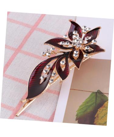 FRCOLOR Banana Hair Clips for Women Metal Hair Barrettes Vintage Rhinestone Hair Barrettes Womens Hair Accessories Crystal Hair Barrettes Beak Clips Red Spring Clip Rhinestones - Buy Online on GoSupps.com