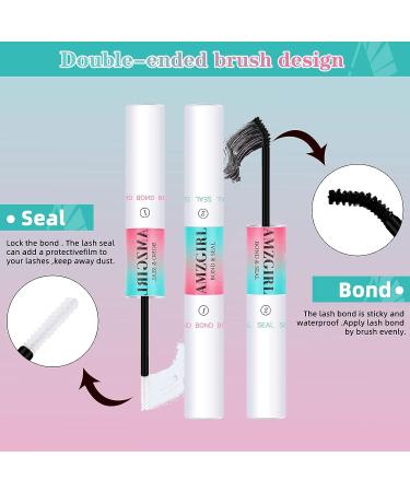 Amzgirl Lash Bond and Seal Remover Kit - Strong Hold Eyelash Glue Remover for DIY Extensions - Waterproof Formula - Fast Residue Removal - Black Bond + Remover - 1 Count - Buy Online on GoSupps.com