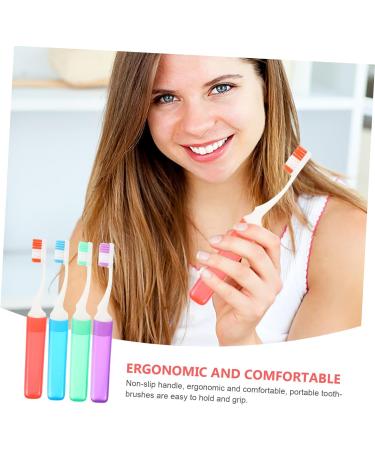 Minkissy 20-Piece Fine Travel Toothbrush Set - Kids & Adults Plastic Foldable Hotel Quality Mouth Cleaning Brushes - Buy Online on GoSupps.com