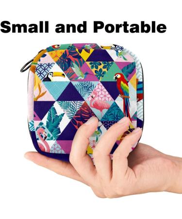 Portable Women's Binding-Up Bags | Menstrual Cup Bags & Feminine Insert Bags for Teens | Colorful Flamingo & Geometry Designs - Buy Online on GoSupps.com