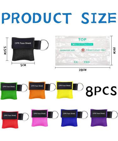 Buy Lithyc 8 Pack Breathing Protection Masks - Ideal for CPR Training & First Aid - Includes Keychain & Ventilation Bag - Buy Online on GoSupps.com