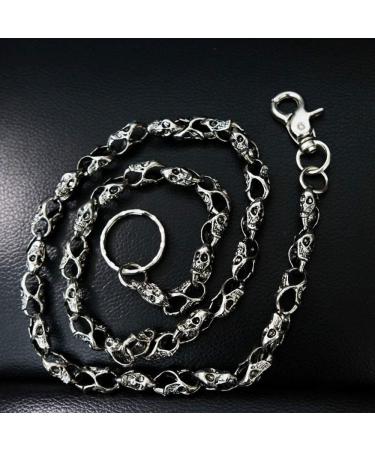 Acxico All Skull Strong Leash Wallet Chain - Biker Trucker Heavy Jean Key Chain - 32 inches - Buy Online on GoSupps.com