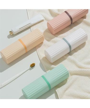 Travel Toothbrush Holder & Wash Cup Set - Convenient Yellow Outdoor Toothbrush & Toothpaste Box - Buy Online on GoSupps.com