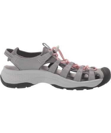 KEEN Women's Astoria West Closed Toe Sandals 9 - Grey/Coral | Comfort and Style - Buy Online on GoSupps.com