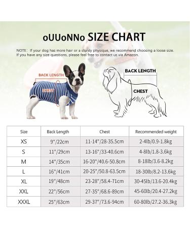 Ouuonno Healing Suits for Dogs - Surgical Relaxation for Abdominal Wounds | Cone Alternative (XXXL Stripes Blue) - Buy Online on GoSupps.com