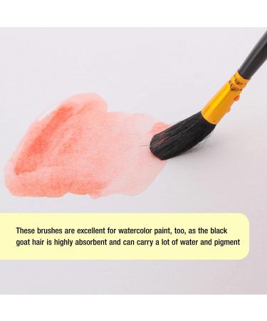 Custom Shop Gilders Mop Dusting Brush Set - Professional Grade Black Goat Hair Brushes - Set of 3 Sizes 2, 4 & 6 - Wooden Handles for Dusting Gold Leaf Guilding & Sign Lettering - Buy Online on GoSupps.com