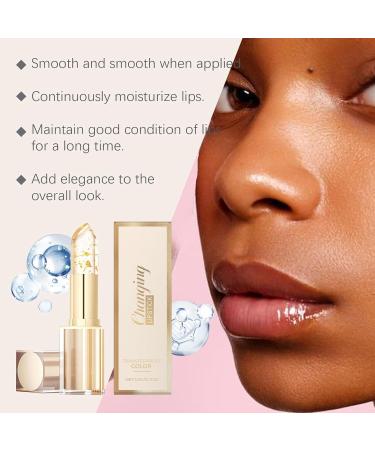 WJnflQN Color-Changing Lipstick 3.5g Gold Tinted Gloss | Oil-Free Moisturizing Lip Balm with Gold Leaf | for Women Makeup Beauty Skincare Dry Skin Winter Night Date - Buy Online on GoSupps.com