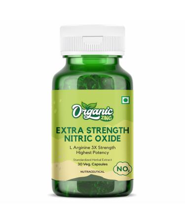 Extra Strength Nitric Oxide Supplement L Arginine 3X Strength Highest Potency | 30 Capsules