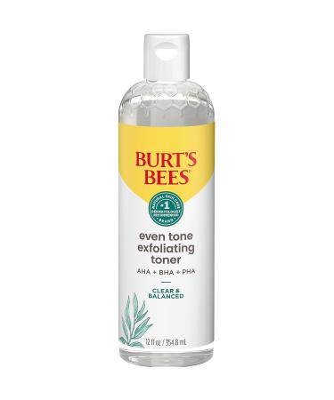 Burt's Bees Clear & Balanced Even Tone Liquid Face Exfoliator - Gentle Pore Reducing & Uneven Pigmentation Solution - 12 Oz | International Shipping Available - Buy Online on GoSupps.com