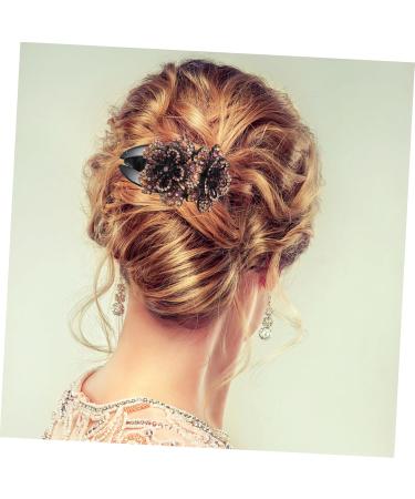 Angoily Hairpin Floral Hair Accessories Crystal Hair Comb Rhinestone Flower Hair Barrettes Crystal Headpiece Rhinestone Flower Hair Comb Barber Girl Miss Flowers Purple Resin Bottom Clip - Buy Online on GoSupps.com