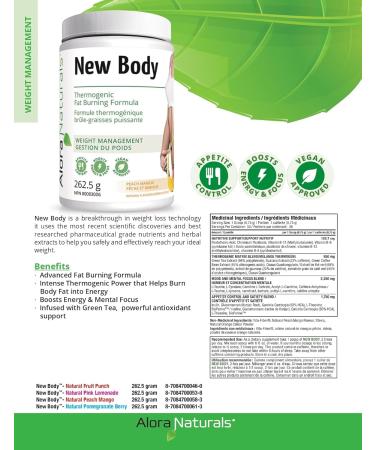 Alora New Body Thermogenic Powder | Thermogenic Fat Burner Powder Infused with Green Tea | Increases Energy Antioxidant Support Weight Loss Support Fat Metabolism | 30 Servings (Pink Lemonade) Pink Lemonade 30 Servings - Buy Online on GoSupps.com