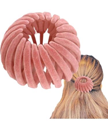 Expandable Hair Claws Birds Nest Hair Clip Retractable Ponytail Holder Clip Hair Clips Hair Claw Clamps Hair Bun Maker Hair Styling Tool Hair Barrette For Girls Lady Women Hair Accessories Pink - Buy Online on GoSupps.com
