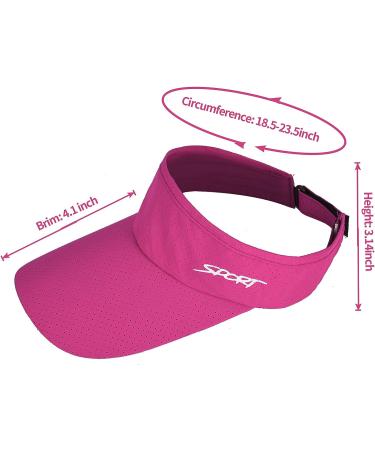 Bltong Sun Sports Visor Hat - UV Protection Breathable Adjustable Baseball Cap for Beach Golf Running Tennis Pink - Buy Online on GoSupps.com